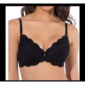 Smart and Sexy SA276 Add 2 Cup Sizes Push Up Bra Black Size 38C